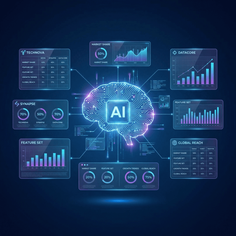 Обложка статьи: Как я проанализировал 10 конкурентов за час с помощью AI